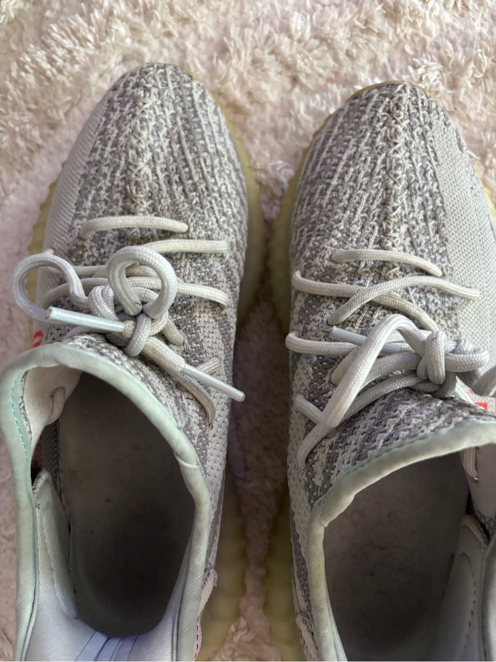 Adidas Yeezy Boost 350 V2 Men Gray Blue Tint Sneakers Size 7.5 - Picture 6 of 12
